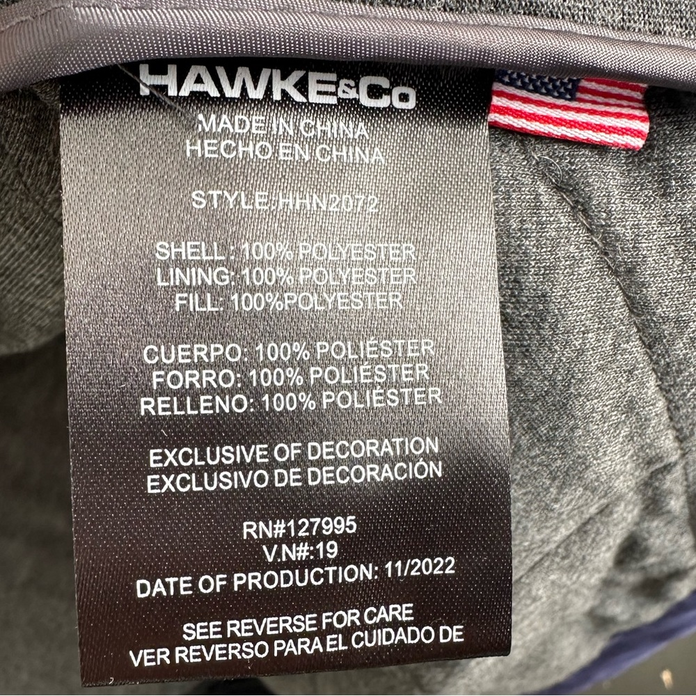 Hawke & Co Quilted Lightweight Jacket • Black + Blue • Size M - Picture 6 of 10